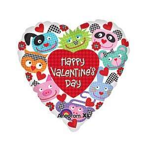 Cute Critters Happy Valentines Day 18 Foil Balloon [Health and 