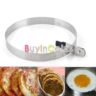New Home Kitchen Round Shaped Cook Fried Egg Mold Pancake Stainless 