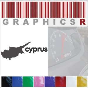  Sticker Decal Graphic   Cyprus Country Country Silouette 