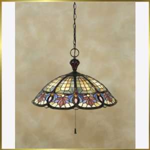Tiffany Chandelier, QZTF1618VB, 3 lights, Antique Bronze, 22 wide X 