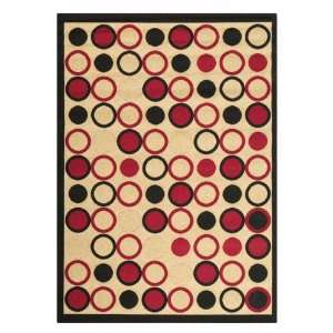Dabble Rug 39x55 Natural/red 