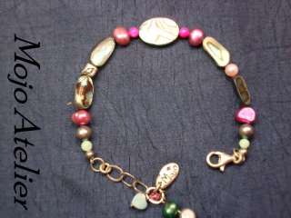 Mojo Charm Abalone Cultured Pearl & Sterling Bracelet  