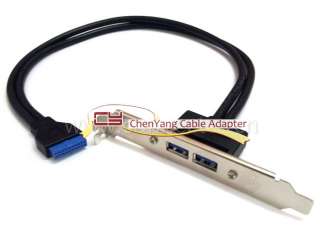 two USB 3.0 Female Back panel to Motherboard 20pin cable with PCI 