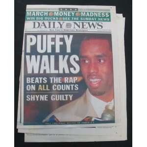  Puffy Walks Daily News Front Page Saturday March 17 2001 