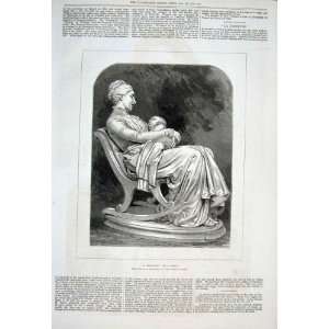  Le Berceuse By Dalou Antique Print 1876 Mother & Child 