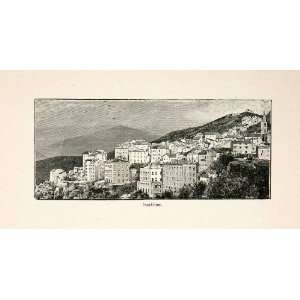  1896 Wood Engraving Gaston Vuillier Sartene Corsica 