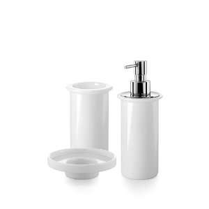  Saon Bathroom Accessory Set in White Porcelain