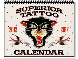 Tattoo Supplies 2012 CALENDAR Sailor Jerry Ed Hardy Traditional Style 