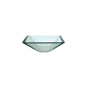  Kraus Aquamarine Clear Square Glass Sink