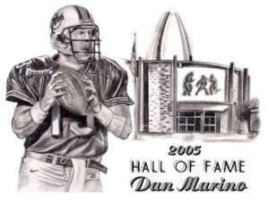 DAN MARINO LITHOGRAPH POSTER IN DOLPHINS JERSEY #HOF1  