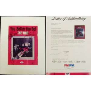  The Who Signed & Framed You Better You Bet Sheet Music 