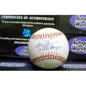  Davey Johnson Signed Baseball   inscribed 1986 WS Champs 