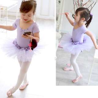 Purple Girl Child Ballet Dance Party Dress Tutu Dancing  