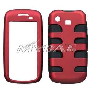SAMSUNG GALAXY S VIBRANT T959 BLACK SOLID SILICONE SKIN WITH RED SOLID 