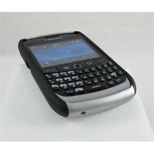 BLACK / SILVER Hard Plastic Robotic Faceplates for Blackberry 8900