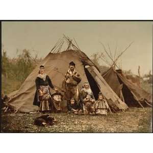    A Lapp family, Norway,Sami people,Saami,c1895