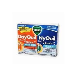  Vicks Dayquil/Nyquil Cold & Flu Plus Vitamin C Liquicaps 
