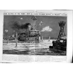    1916 STEAMER WAR SHIP TIGRIS MESOPOTAMIA NUNN NAVY