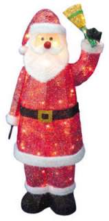 V79332 48 Sisal Santa Lighted Outdoor Figure With Bell  