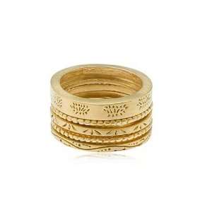  Mudra Stacking Ring with 24 Karat Gold   Size 7 Jewelry