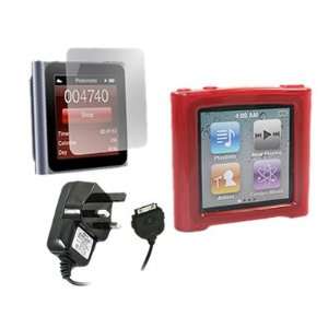  TRIO Triple Pack RED Soft GEL Case/Cover/Skin, LCD Screen/Scratch 