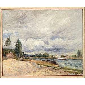    Banks of the Seine Alfred Sisley Hand Painted Art