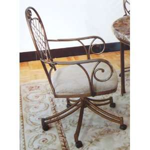  Allegra upholstered metal caster chair