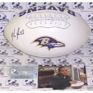 Ray Rice Hand Signed Baltimore Ravens Logo Football  