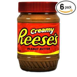 Reeses Creamy Peanut Butter, 18 Ounce (Pack of 6)  