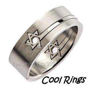Star of David Ring 316L Surgical Grade Stainless Steel Size 10  