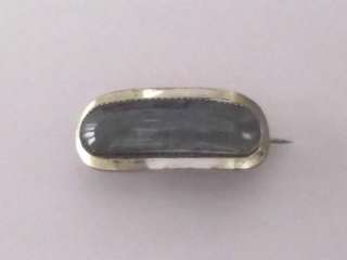 GEORGIAN MOURING HAIR BONNET BROOCH PIN 1820  