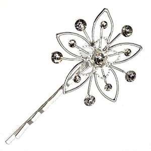  Lewisia Silver Crystal Hair Clip Jewelry