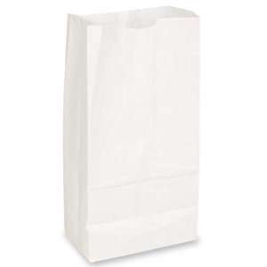 12 # Kraft Paper Sacks/Grocery Bags   Color White   Dimensions 7 X 