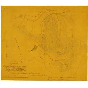 Civil War Map Sketch of proposed defences for the depot at Aquia Creek 