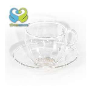 Glass Cup / Saucer Set 6ps  Grocery & Gourmet Food