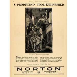  1929 Ad Norton Co. Arthur Covey Woodblock Engraving 