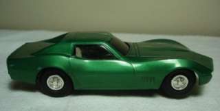ELDON 1968 GREEN CORVETTE SLOT CAR 1/32 SCALE NR  