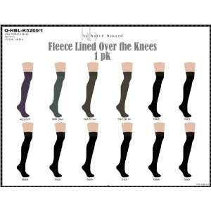  Ladies Fleece Lined Over the Knee Socks  (6 Pairs)  Black 