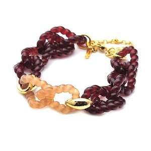  [Aznavour] Lovely & Cute Rope Chain Bracelet / Beige Brown 