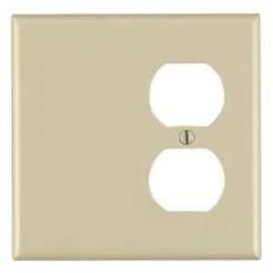  DZA312 I 2 Gang Plastic Receptacle & Blank Wall Plate 