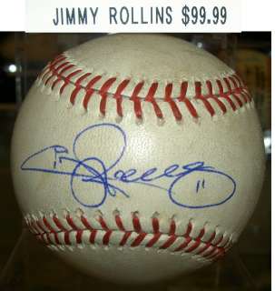 JIMMY ROLLINS AUTOGRAPHED SIGNED MLB BASEBALL W/ GAI COA PHILLIES 