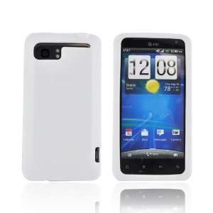  For HTC Vivid Solid White Rubbery Feel Ant Slip Silicone 