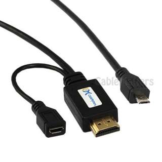 Feet Micro USB to HDMI MHL Cable for Samsung Galaxy SII in black 