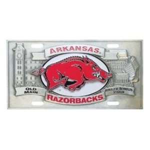  Arkansas Razorbacks License Plate 3D