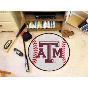   Texas A&M Aggies 29 Round Baseball Floor Mat (Rug)
