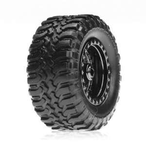  Desert Tire Set Mounted, Black Chrome (4)Micro DT Toys 