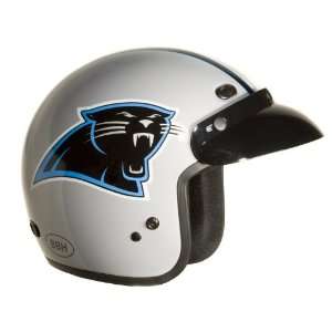 Brogies Bikewear NFL Carolina Panthers Motorcycle Three Quarter Helmet 