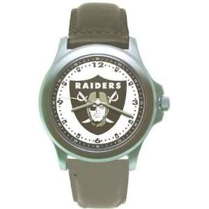 Oakland Raiders Mens Rookie League Leather Strap Watch 