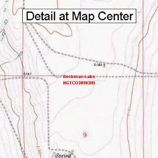  USGS Topographic Quadrangle Map   Beckman Lake, Colorado 