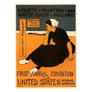 Society of Painters in Watercolor Holland, c.1895 Giclee Poster Print 